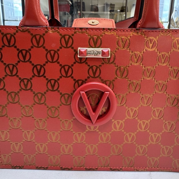 MARIO VALENTINO Marie Monogram Stripes Leather Tote - Picture 3 of 10